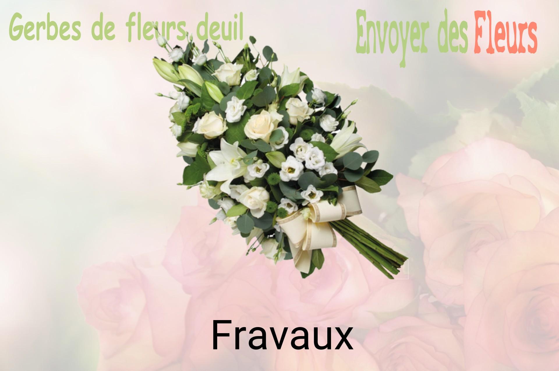 Gerbe de fleurs de deuil livrée à Fravaux